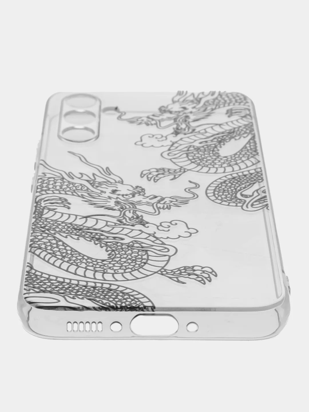 Пудровый чехол на Samsung Galaxy A34 5G (Самсунг A34), прозрачный, с рисунком, защита камеры