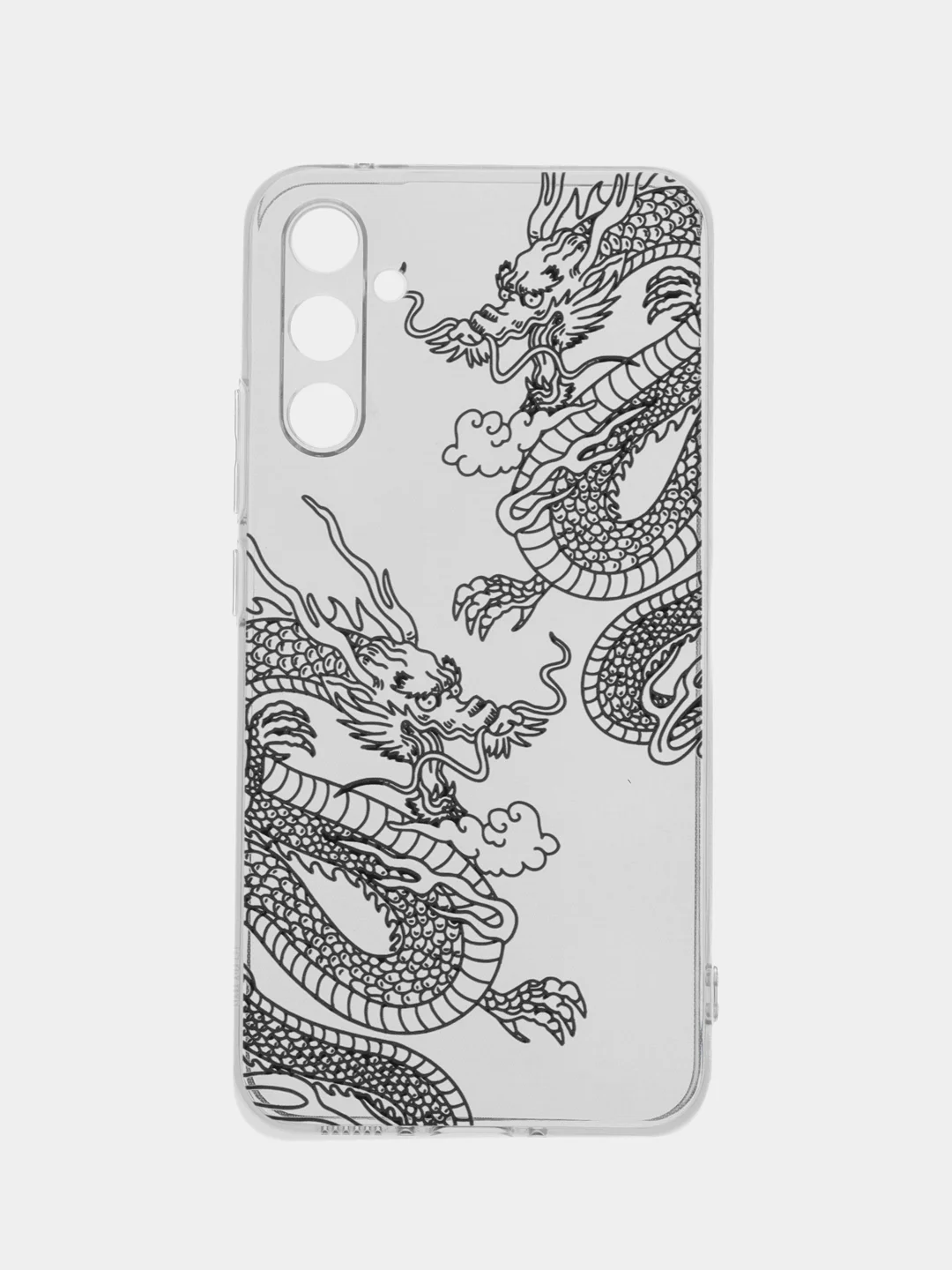 Пудровый чехол на Samsung Galaxy A34 5G (Самсунг A34), прозрачный, с рисунком, защита камеры