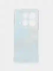 Голубой чехол на Infinix Note 40 / Инфиникс Нот 40 прозрачный, с рисунком, защита камеры