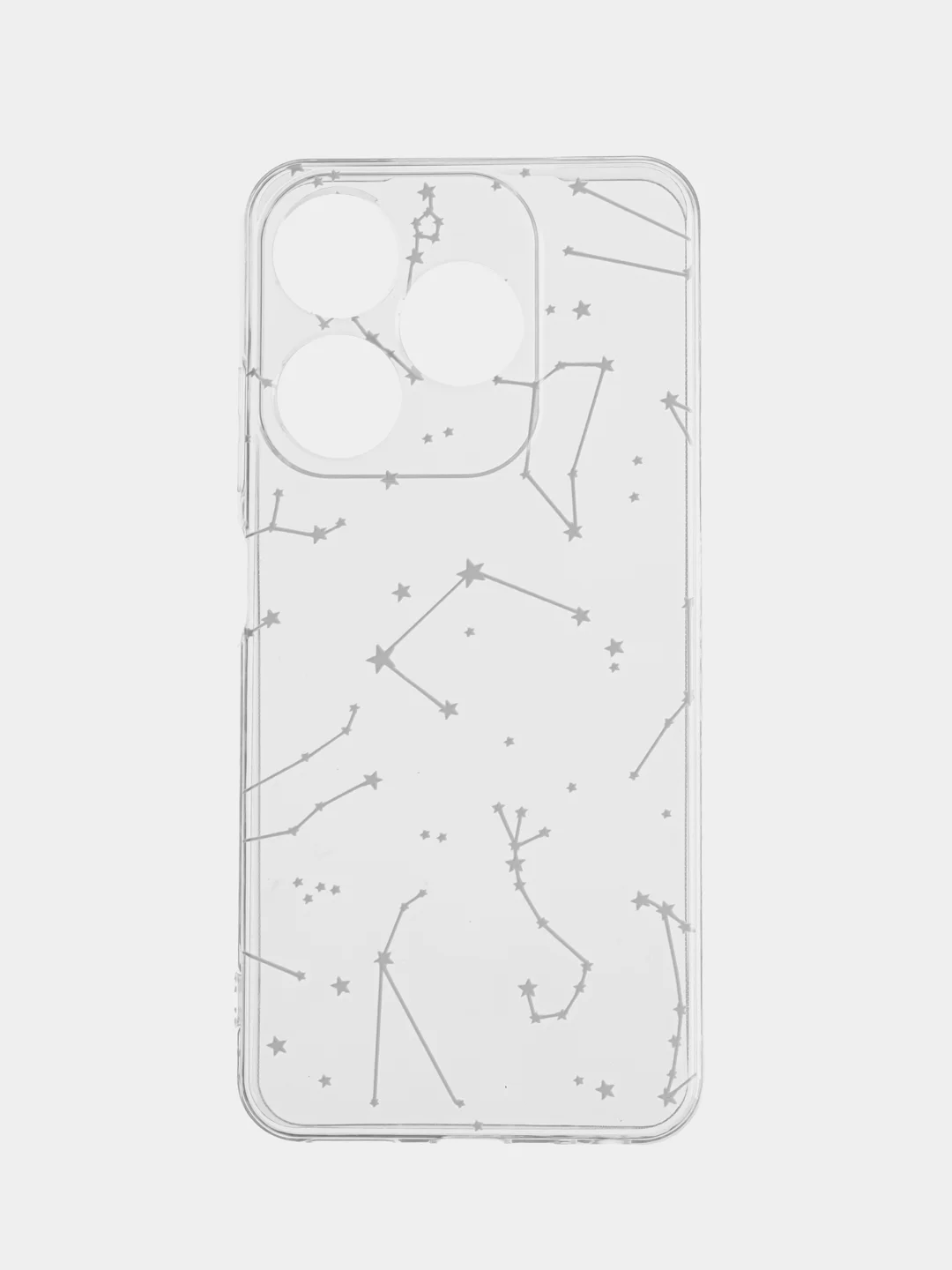 Прозрачный чехол на Tecno Spark 10/10C (Текно Спарк 10/10С), прозрачный, с рисунком, защита камеры