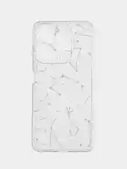 Прозрачный чехол на Tecno Spark 10/10C (Текно Спарк 10/10С), прозрачный, с рисунком, защита камеры