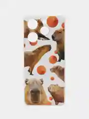 Терракотовый чехол на Tecno Spark 10 Pro (Текно Спарк 10 Про), прозрачный, с рисунком, защита камеры