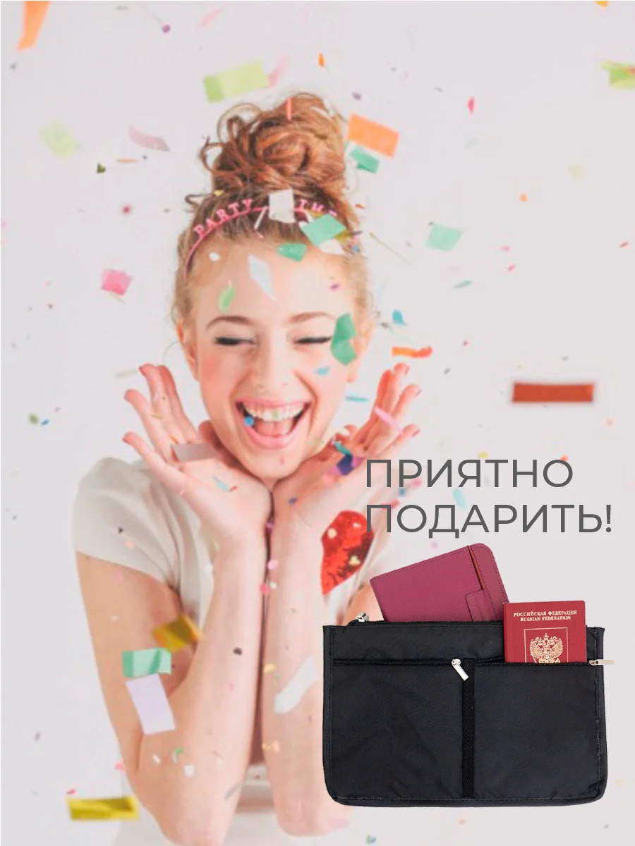 Органайзер для сумки SOFIA 28х16х10 см, черный
