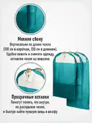 Бирюзовый набор из 3-х чехлов