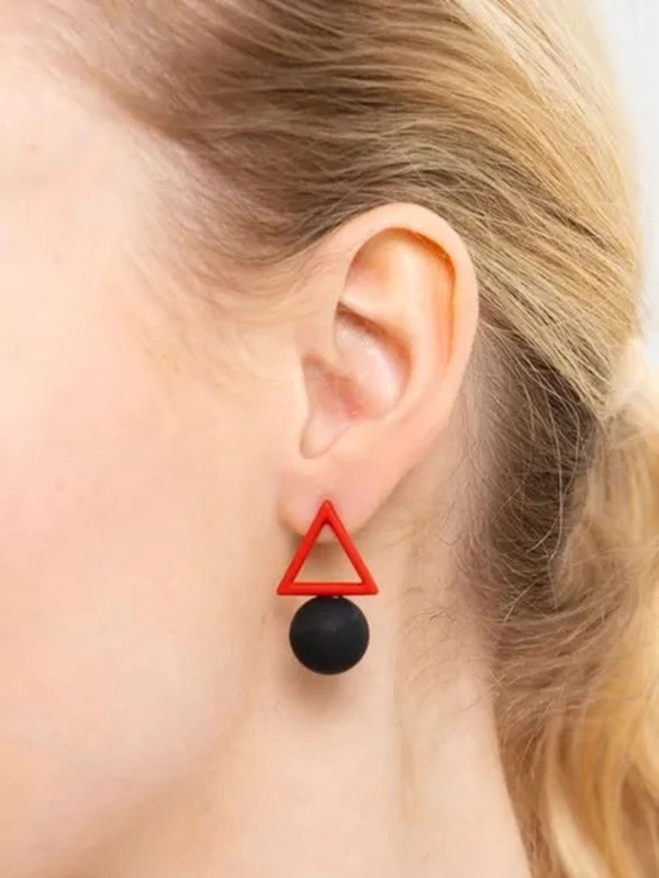 Серьги-гвоздики женские "Геометрия", асимметричные