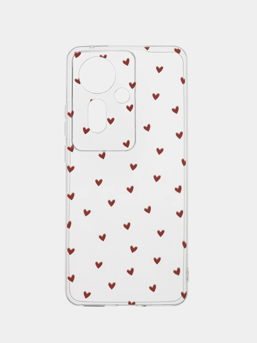 Коралловый меланж чехол на Oppo Reno 11F / Оппо Рено 11F прозрачный, с рисунком, с защитой камеры