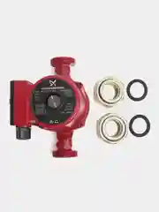 Красный циркуляционный насос GRUNDFOS UPS 25-40, монтажная длина 180 мм., с гайками