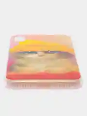 Желтый силиконовый чехол на Apple iPhone X/XS / Айфон X/XS прозрачный, с рисунком, защита камеры