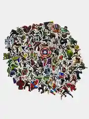 Стикеры наклейки Марвел супергерои "Marvel", 100 шт