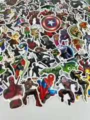 Стикеры наклейки Марвел супергерои "Marvel", 100 шт