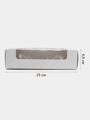 Коробка складная под 5 эклеров, 25 х 15 х 6,6 см