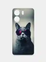Синий меланж силиконовый чехол на Xiaomi Redmi 13C/Poco C65 (Сяоми Редми 13C/Поко С65), с рисунком