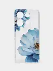 Лазурный чехол для Infinix Note 30i (Инфиникс Нот 30и), прозрачный, с рисунком, защита камеры