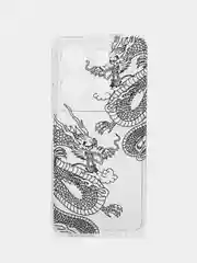 Пудровый чехол для Infinix Note 30i (Инфиникс Нот 30и), прозрачный, с рисунком, защита камеры