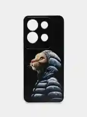 Фуксия чехол для Infinix Note 30i (Инфиникс Нот 30и), прозрачный, с рисунком, защита камеры