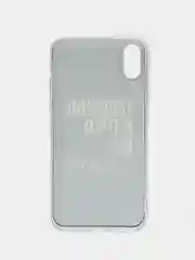 Тёмно-коричневый силиконовый чехол на Apple iPhone X/XS / Айфон X/XS прозрачный, с рисунком, защита камеры