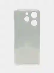 Серебряный чехол на Tecno Spark 10 Pro (Текно Спарк 10 Про), прозрачный, с рисунком, защита камеры