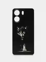 Серый меланж силиконовый чехол на Xiaomi Redmi 13C/Poco C65 (Сяоми Редми 13C/Поко С65), с рисунком