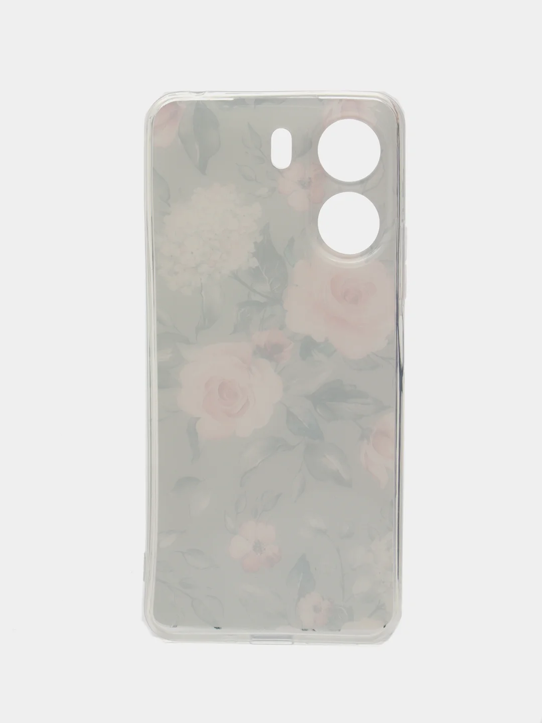 Кораллово-розовый силиконовый чехол на Xiaomi Redmi 13C/Poco C65 (Сяоми Редми 13C/Поко С65), с рисунком