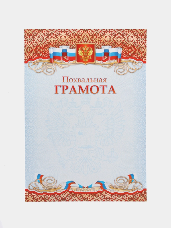 Грамота похвальная/ картон /  формат А4, размер 21х29,7 см