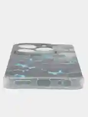 Бирюзовый чехол на Infinix Smart 8 Plus / Инфиникс Смарт 8 Плюс прозрачный, с рисунком