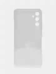 Серебряный чехол на Samsung Galaxy A34 5G (Самсунг A34), прозрачный, с рисунком, защита камеры
