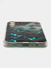 Бирюзовый силиконовый чехол на Samsung Galaxy M15 5G / Самсунг М15 5G  прозрачный, с рисунком