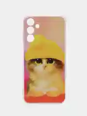Желтый силиконовый чехол на Samsung Galaxy M15 5G / Самсунг М15 5G  прозрачный, с рисунком