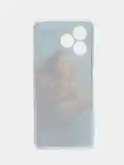 Светло-коричневый силиконовый чехол на Realme C53/C51 (Реалми С53/С51), прозрачный, с рисунком, защита камеры