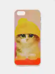 Желтый силиконовый чехол на Apple iPhone 5/5S/SE / Айфон 5S прозрачный, с рисунком, защита камеры