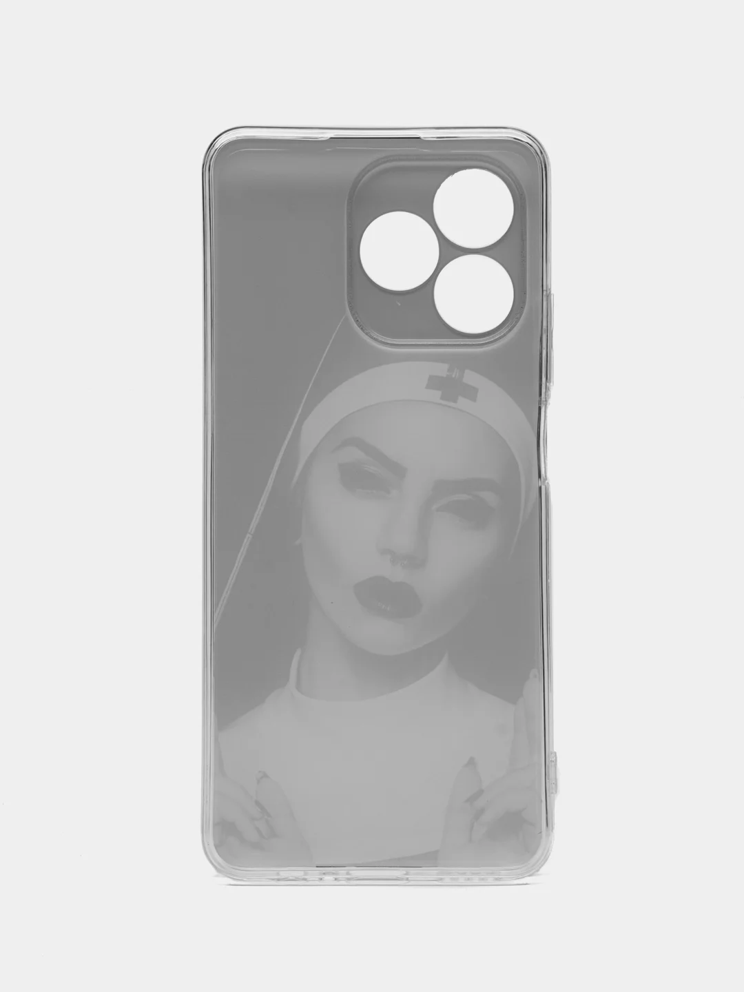 Бронзовый силиконовый чехол на Realme C53/C51 (Реалми С53/С51), прозрачный, с рисунком, защита камеры