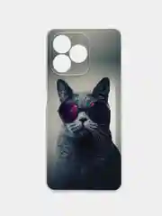 Синий меланж силиконовый чехол на Realme C53/C51 (Реалми С53/С51), прозрачный, с рисунком, защита камеры