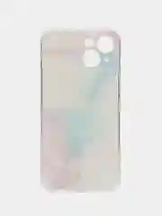 Ледяной силиконовый чехол на Apple iPhone 15 / Айфон 15 прозрачный, с рисунком, защита камеры