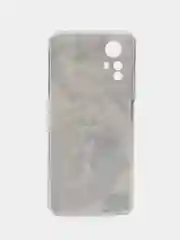 Серый металлик чехол прозрачный на Xiaomi Redmi Note 12S (Сяоми Редми Нот 12S), с рисунком, защита камеры