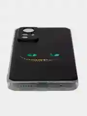 Черный чехол прозрачный на Xiaomi Redmi Note 12S (Сяоми Редми Нот 12S), с рисунком, защита камеры