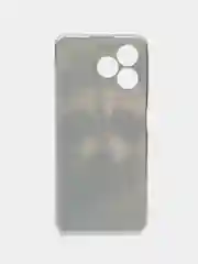 Коричневый силиконовый чехол на Realme C53/C51 (Реалми С53/С51), прозрачный, с рисунком, защита камеры