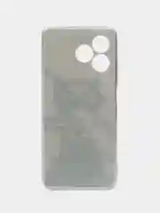Серый силиконовый чехол на Realme C53/C51 (Реалми С53/С51), прозрачный, с рисунком, защита камеры