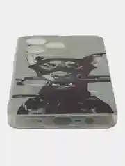 Серый силиконовый чехол на Realme C53/C51 (Реалми С53/С51), прозрачный, с рисунком, защита камеры