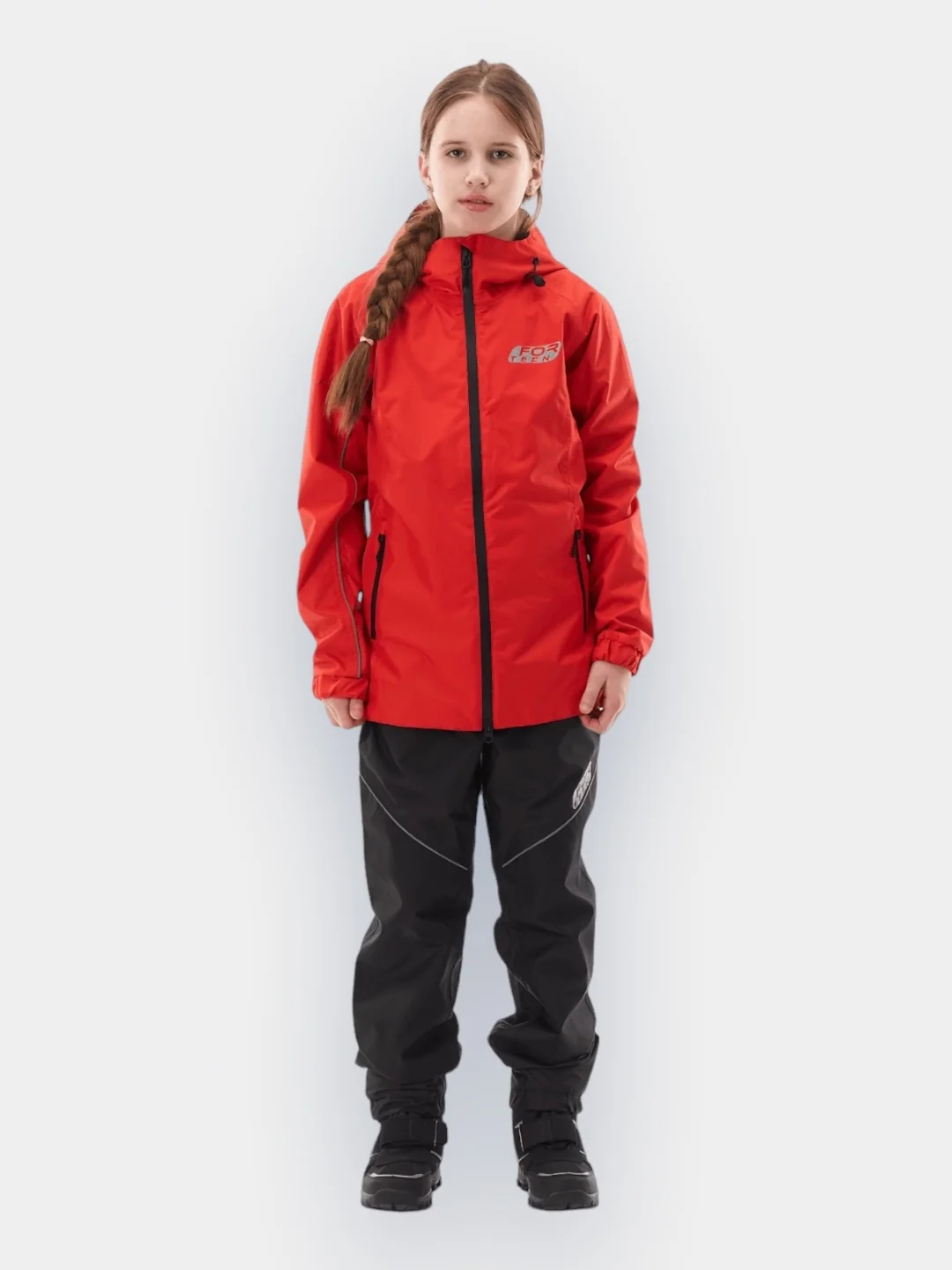 Красный комплект детский дождевой Dragonfly EVO FOR TEEN 2022