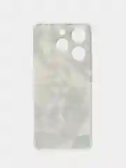 Серый металлик чехол на Tecno Spark 10 Pro (Текно Спарк 10 Про), прозрачный, с рисунком, защита камеры