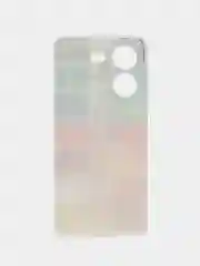 Бордовый силиконовый чехол на Tecno Pova 5 (Текно Пова 5), прозрачный, с рисунком, защита камеры