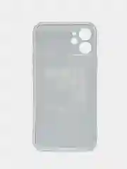 Тёмно-коричневый силиконовый чехол на iPhone 12 Mini / Айфон 12 mini прозрачный, с рисунком, защита камеры