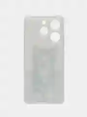 Молочный чехол на Tecno Spark 10 Pro (Текно Спарк 10 Про), прозрачный, с рисунком, защита камеры