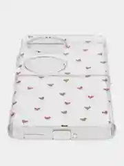 Коралловый меланж силиконовый чехол на Huawei Pocket 2 / Хуавей Покет 2 прозрачный, с рисунком