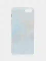 Голубой силиконовый чехол на Apple iPhone 5/5S/SE / Айфон 5S прозрачный, с рисунком, защита камеры