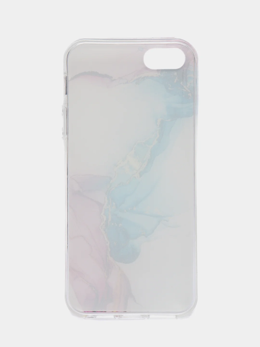 Желтый силиконовый чехол на Apple iPhone 5/5S/SE / Айфон 5S прозрачный, с рисунком, защита камеры