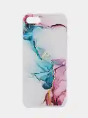 Ледяной силиконовый чехол на Apple iPhone 5/5S/SE / Айфон 5S прозрачный, с рисунком, защита камеры