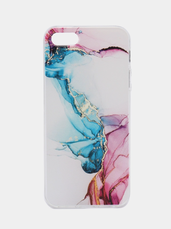 Силиконовый чехол на Apple iPhone 5/5S/SE / Айфон 5S прозрачный, с рисунком, защита камеры