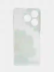 Лазурный чехол на Tecno Spark 10/10C (Текно Спарк 10/10С), прозрачный, с рисунком, защита камеры