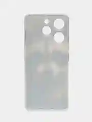 Коричневый чехол на Tecno Spark 10 Pro (Текно Спарк 10 Про), прозрачный, с рисунком, защита камеры